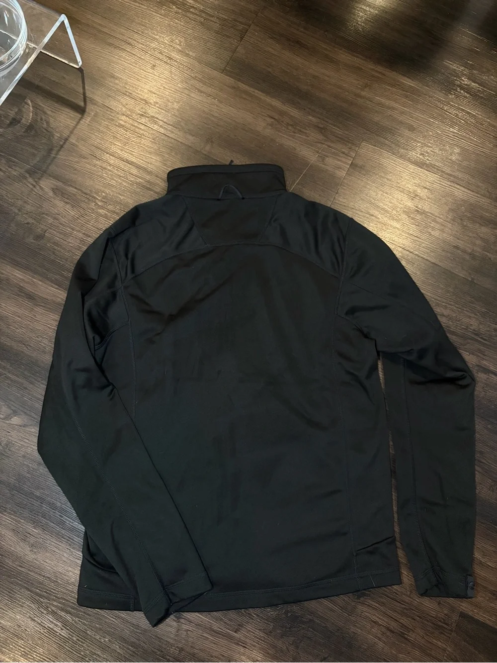 The North Face Men Black Long Sleeve Full Zip Stretch Zipper Pocket